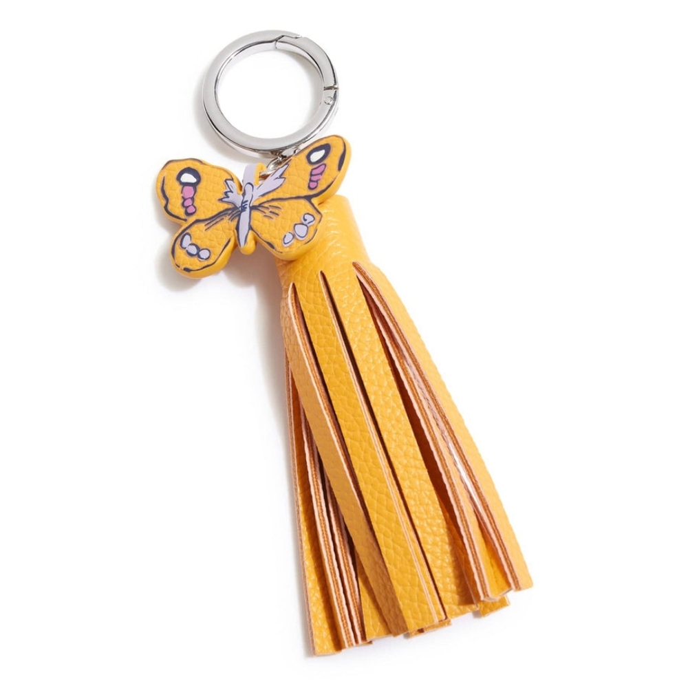 Yellow Butterfly Tassel Keychain